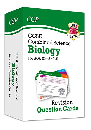 Green revision question cards for GCSE Combined Science Biology.