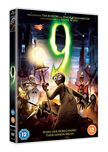 DVD cover for animated film "9" featuring stitched-together characters.