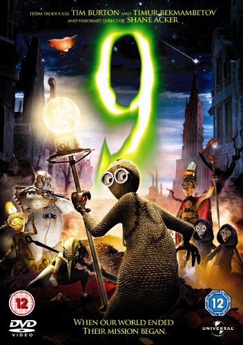 DVD cover for the movie 9 featuring several small ragdoll characters in a ruined landscape.