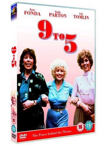 9 to 5" DVD cover featuring Jane Fonda, Dolly Parton, and Lily Tomlin.
