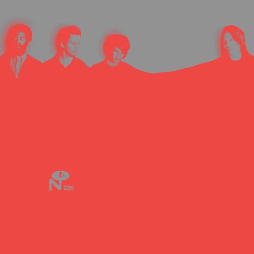 Four red-tinted silhouettes of men against a grey background with a small logo.