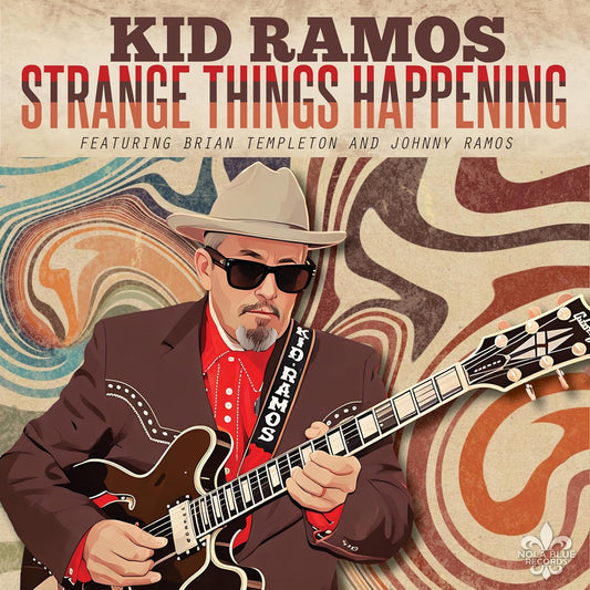 CD cover: Kid Ramos playing guitar, wearing a hat and sunglasses.