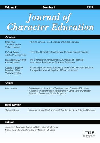 Journal of Character Education Vol 11 Issue 2