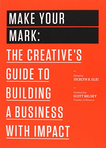 Red book cover with white text: "Make Your Mark: The Creative's Guide.