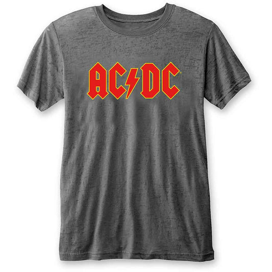 AC/DC Unisex Burnout T-Shirt: Logo