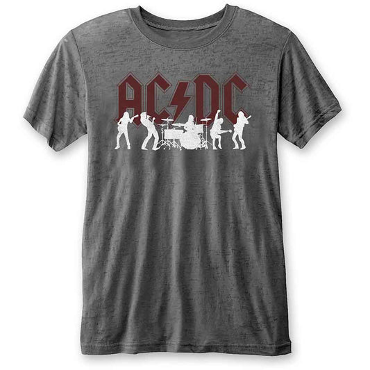 AC/DC Unisex Burnout T-Shirt: Silhouettes