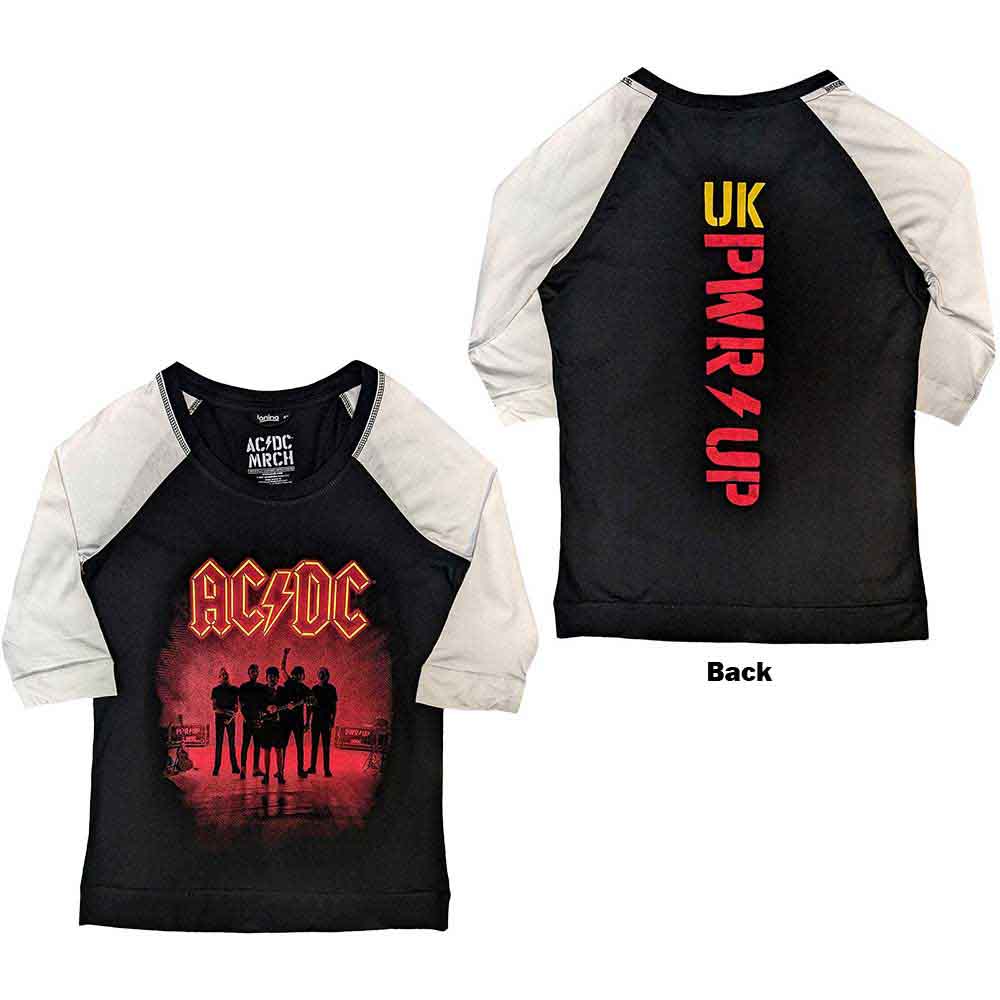 AC/DC Ladies Raglan T-Shirt: PWR-UP UK