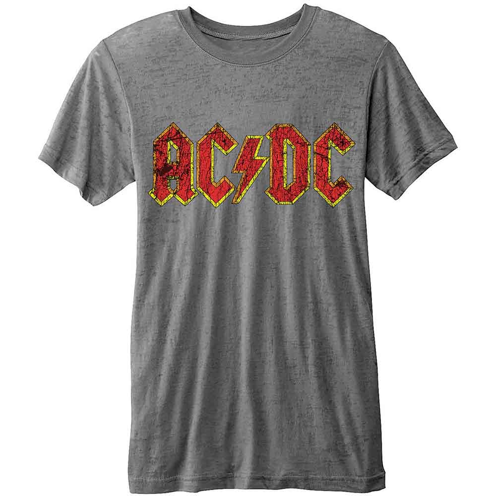 AC/DC Unisex Burnout T-Shirt: Classic Logo