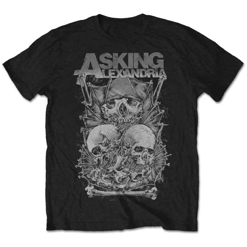 Asking Alexandria Mens T-Shirt Skull Stack (Retail Pack)