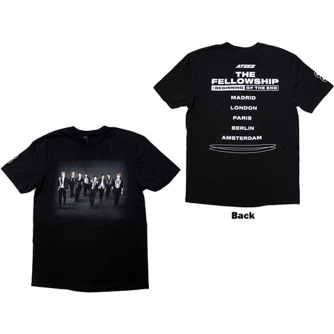 ATEEZ Unisex T-Shirt: Fellowship Tour Euro Photo (Back Print)