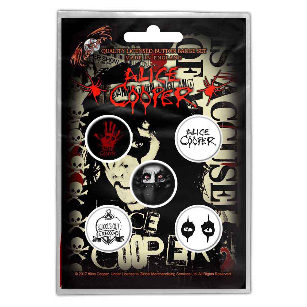 Alice Cooper Button Badge Pack Eyes