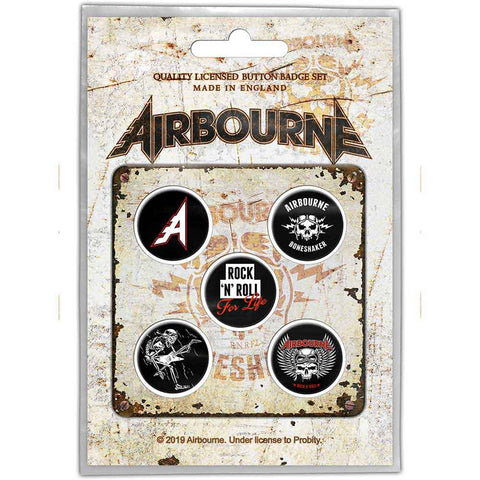 AIRBOURNE - BONESHAKER (BUTTON BADGE SET)