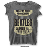 The Beatles Ladies T-Shirt: Carnegie Hall Burnout