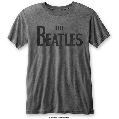 The Beatles Unisex T-Shirt: Drop T Logo Burnout