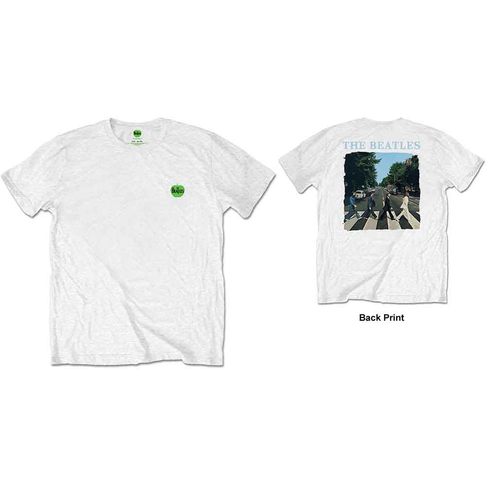 Band Monkey The Beatles Unisex T-Shirt Abbey Road & Logo White
