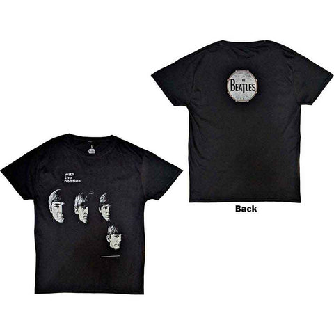 The Beatles Unisex T-Shirt: Vintage With The Beatles (Back Print)