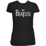 The Beatles Ladies T-Shirt: Drop T Crystals (Embellished)