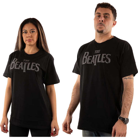 The Beatles Unisex T-Shirt: Drop T Crystals (Embellished)