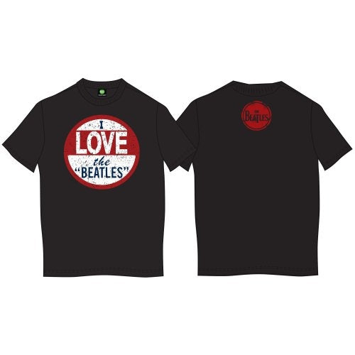 The Beatles Men's Love T-Shirt, Black, Xx-Large