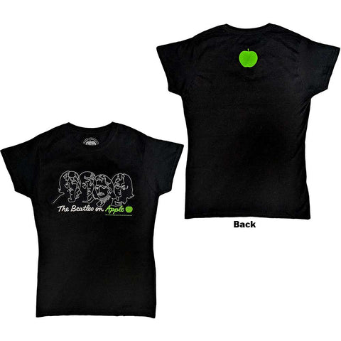 The Beatles Ladies T-Shirt: On Apple (Back Print)