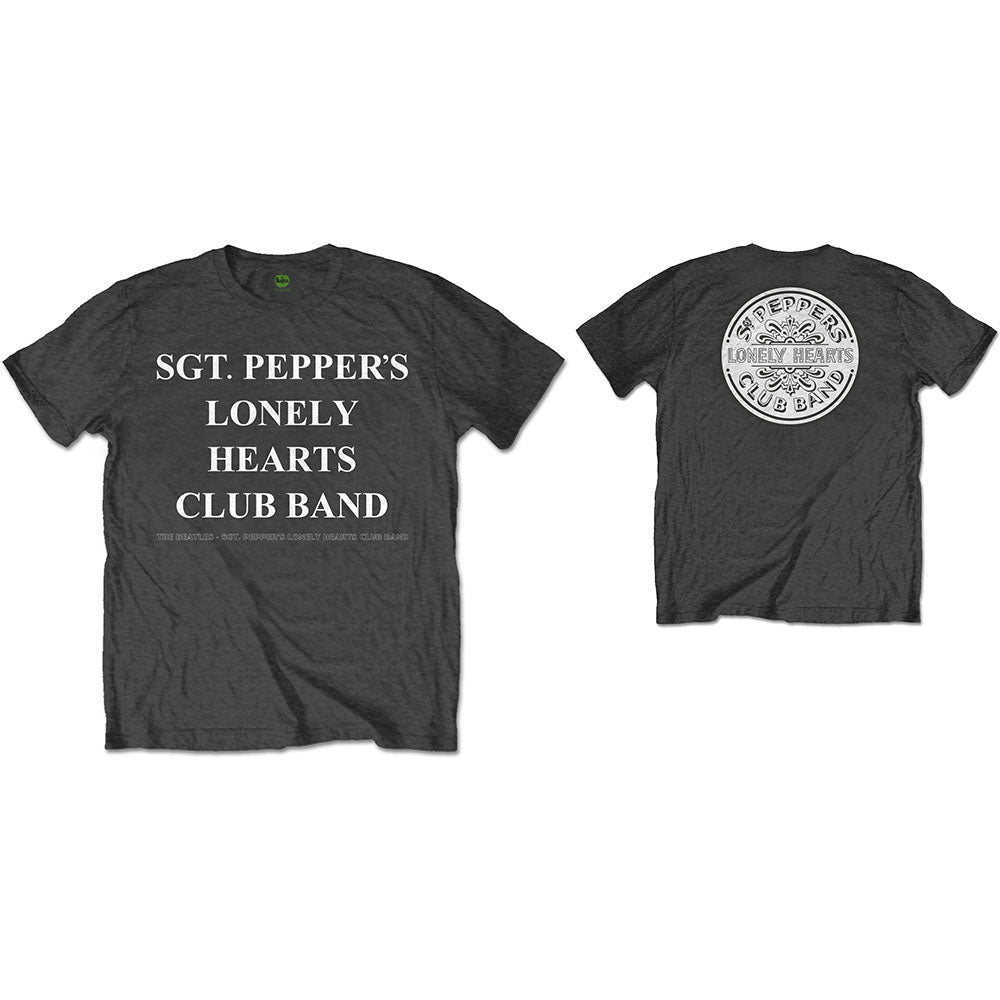 The Beatles Unisex T-Shirt: Sgt Peppers Lonely Hearts Club Band with Drum
