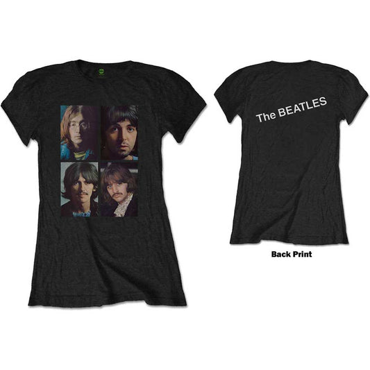 The Beatles Ladies T-Shirt: White Album Faces