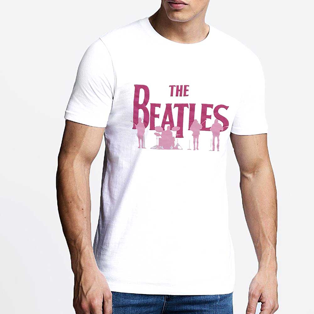 The Beatles Unisex T-Shirt: Band Silhouettes