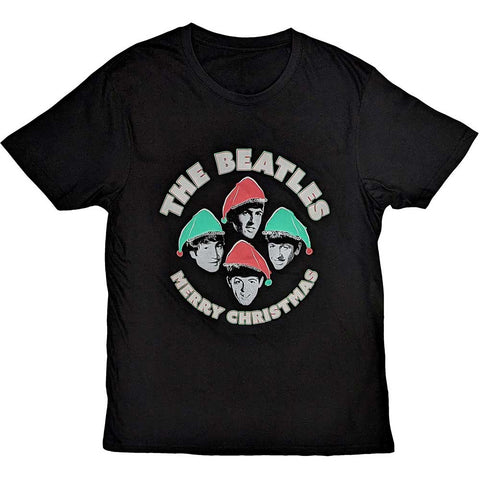 The Beatles Unisex T-Shirt: Christmas Hats