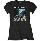 The Beatles Ladies T-Shirt: Abbey Road & Logo (Retail Pack)