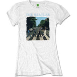 The Beatles Ladies T-Shirt: Abbey Road & Logo (Retail Pack)