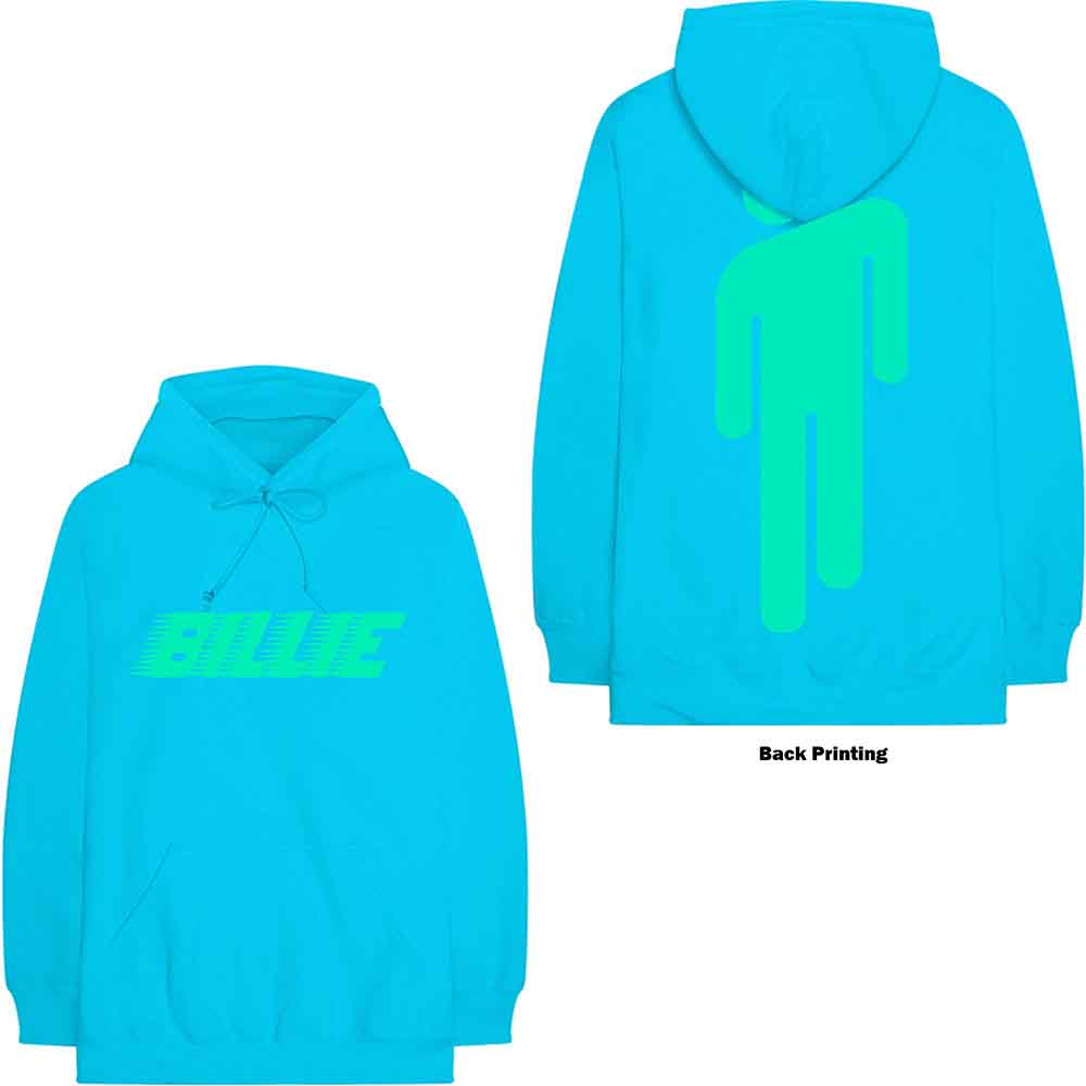 Billie Eilish Unisex Pullover Hoodie: Logo & Blohsh (Back Print)