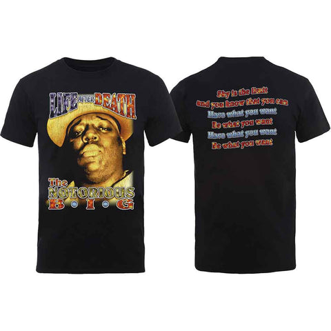 Biggie Smalls Unisex T-Shirt: Life After Death (Back Print)