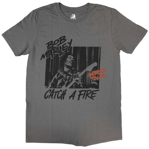 Bob Marley Unisex T-Shirt: Catch A Fire World Tour