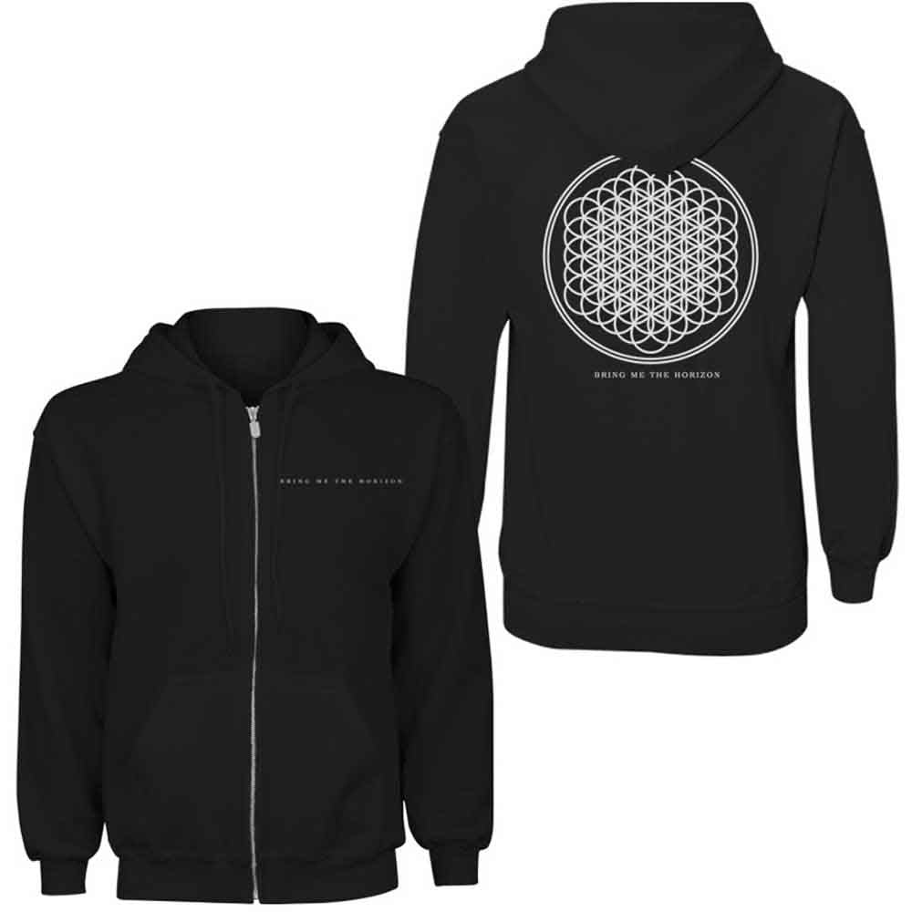 Bring Me The Horizon Unisex Zipped Hoodie: Flower of Life