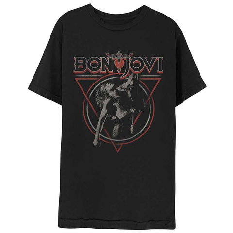 Bon Jovi Unisex T-Shirt: Triangle Overlap