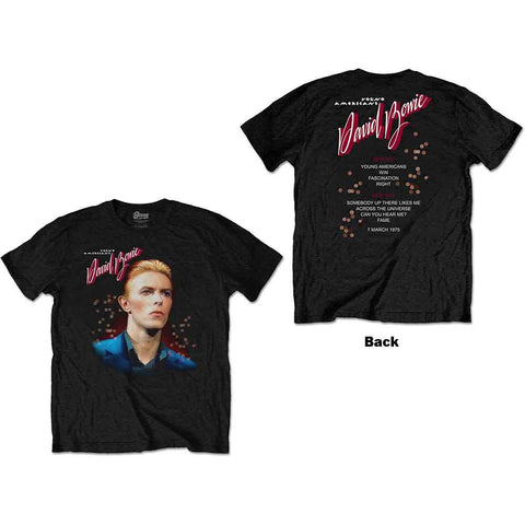 David Bowie Unisex T-Shirt: Young Americans (Back Print)