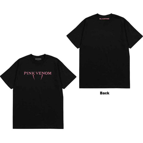 BlackPink Unisex T-Shirt: Pink Venom Logo (Back Print)