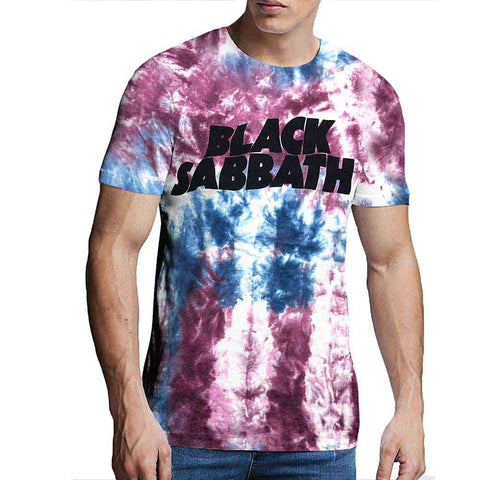 Black Sabbath Unisex T-Shirt: Wavy Logo (Wash Collection)