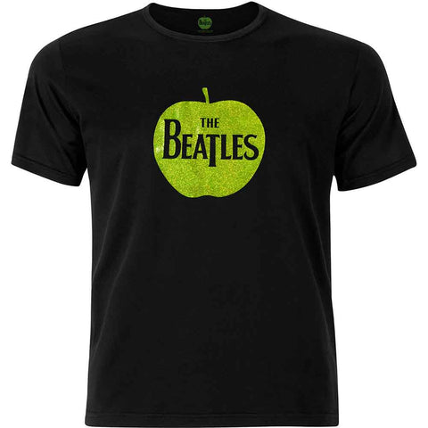 The Beatles Unisex T-Shirt: Apple Green Sparkle Gel (Embellished)