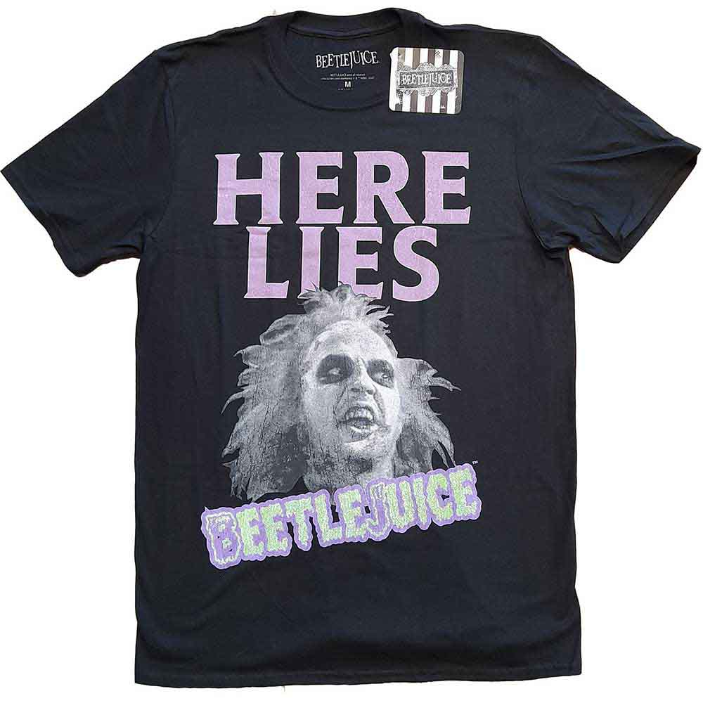 Beetlejuice Unisex T-Shirt: Here Lies… (X-Large)