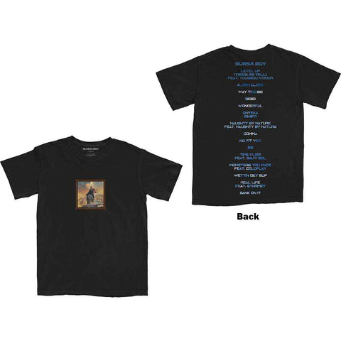 Burna Boy Unisex T-Shirt: Album Tracks (Back Print)