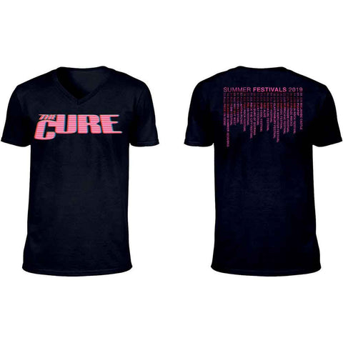 The Cure Unisex T-Shirt: Neon Logo (Ex-Tour & Back Print)