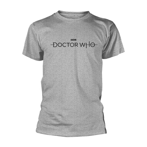 DOCTOR WHO T Shirt Classic Text Logo Official BBC Mens White XXL