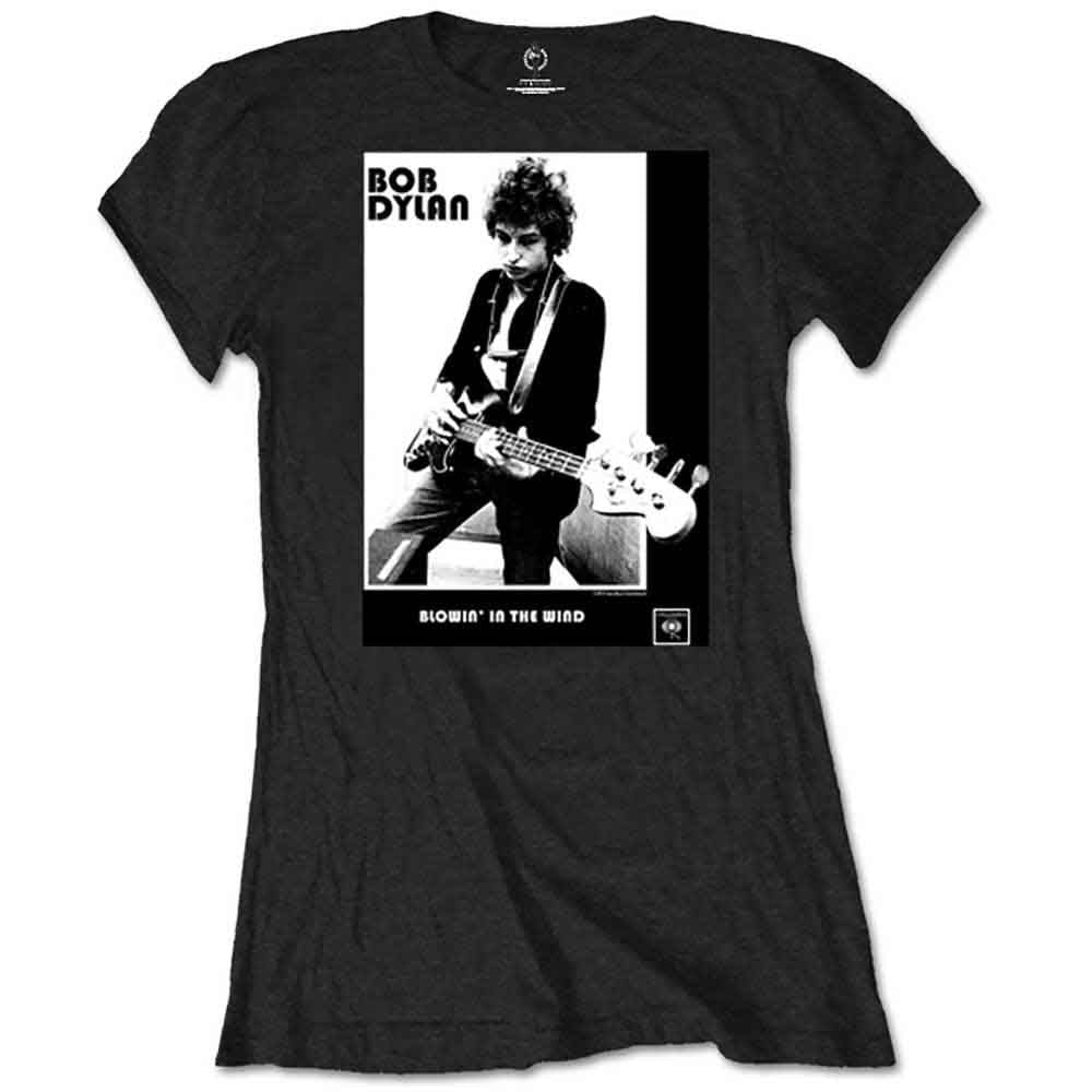 Band Monkey Bob Dylan Ladies T-Shirt Blowing in The Wind (Retail Pack)