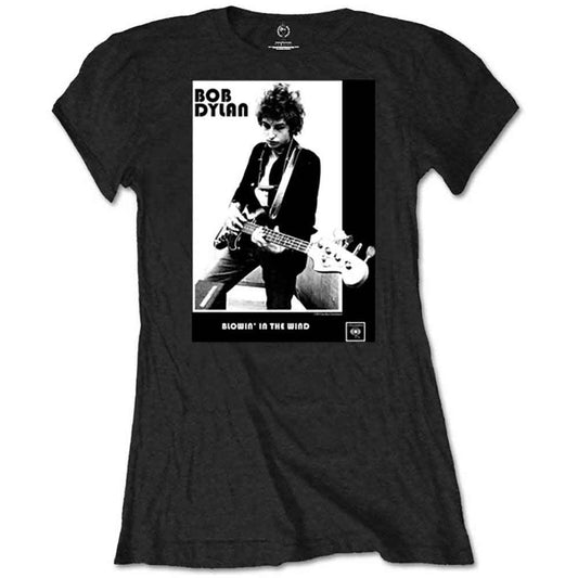Band Monkey Bob Dylan Ladies T-Shirt Blowing in The Wind (Retail Pack)
