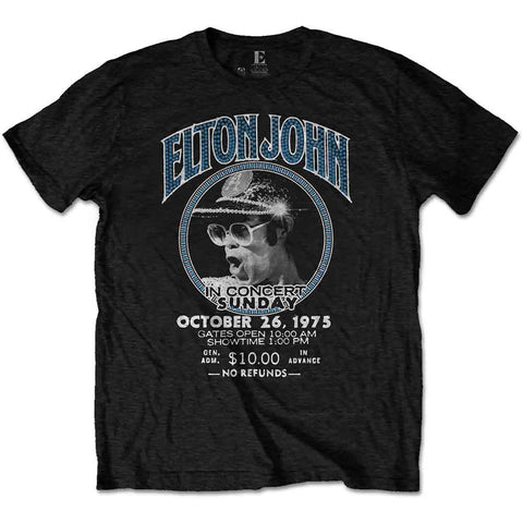 Elton John Unisex T-Shirt: Live In Concert (Eco-Friendly)