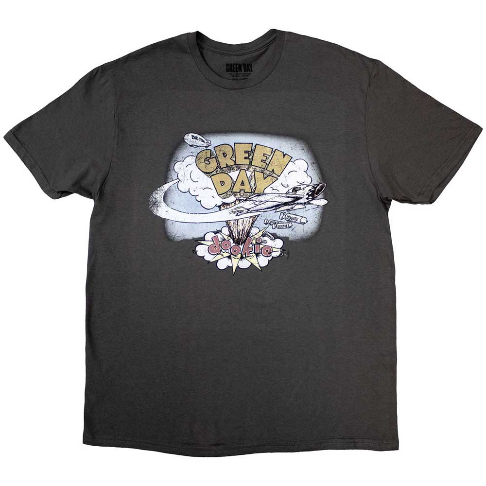 Green Men's Dookie Vintage Short Sleeve T-Shirt, Grey (Charcoal), Medium