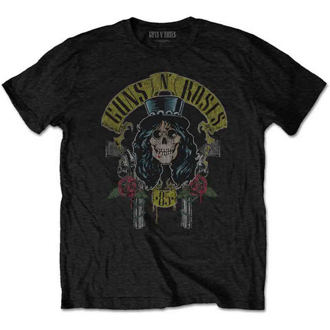 Guns N Roses Men's Slash '85 T-Shirt, Black (Black Black), Small (Size:Small)