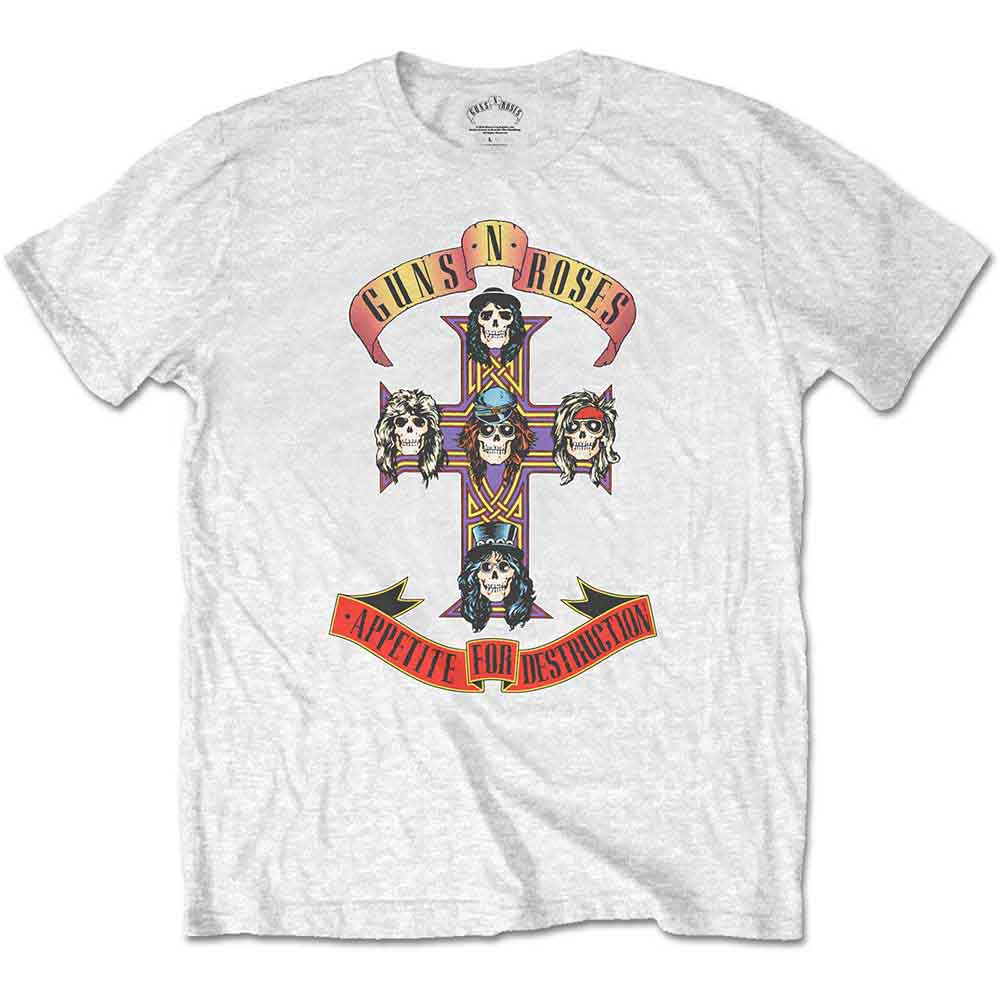 Band Monkey Guns N Roses Kids T-Shirt Appetite for Destruction White