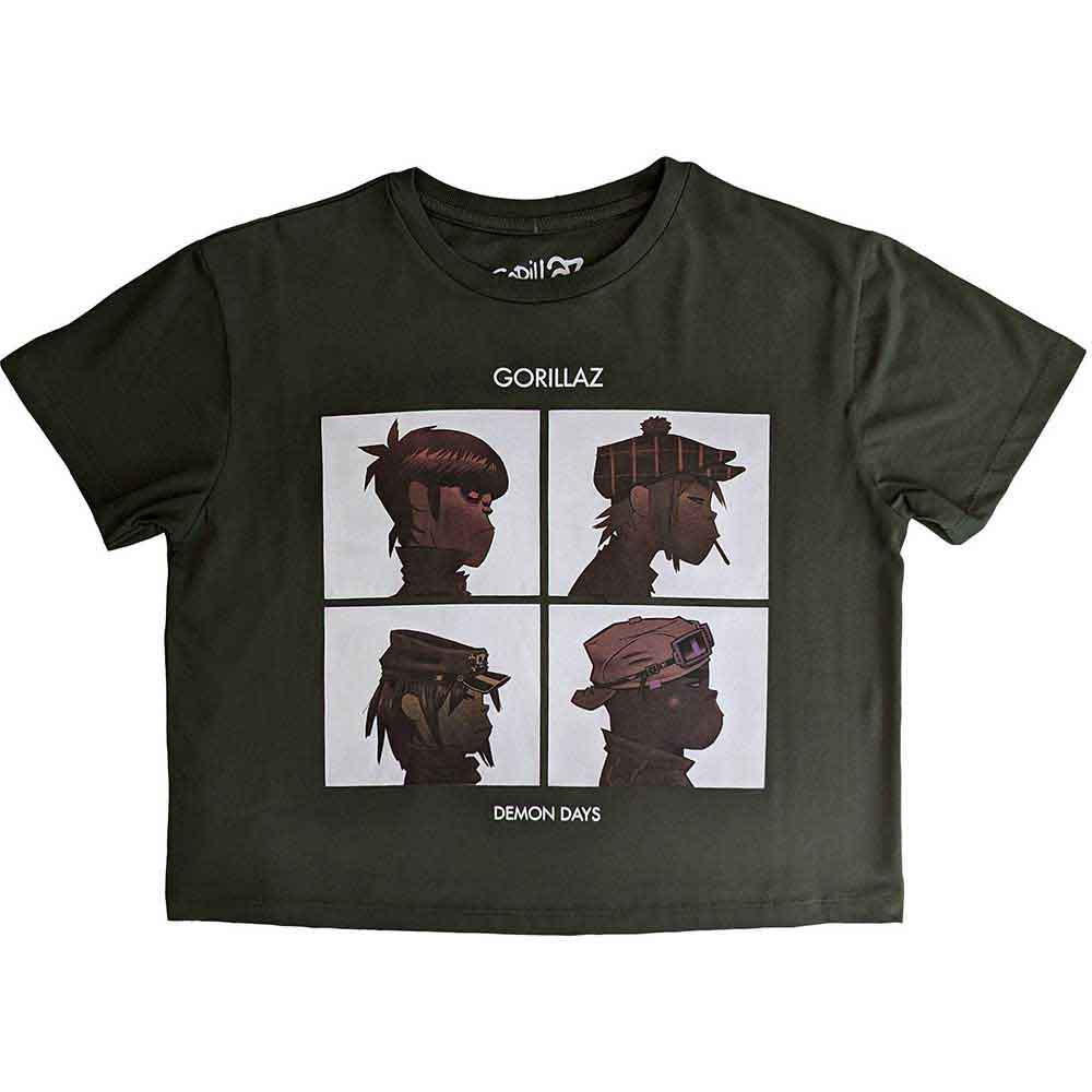 Gorillaz Ladies Crop Top: Demon Days